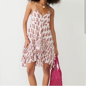 J Crew Soft Gauze Cotton Tiered Beach Dress